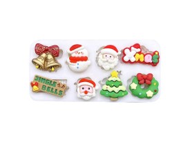 Molde silicona 8 figuras Navidad